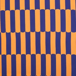 Viskose Stoff Lenzing EcoVero™ Retro kobaltblau orange 140 cm Breite