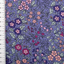 Viskose Stoff Lenzing EcoVero™ Blümchen lila 140 cm Breite
