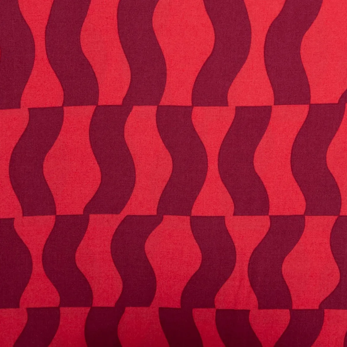 Viskose Stoff Lenzing EcoVero™ Wellen rot 140 cm Breite