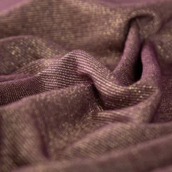 Viskose Stoff Lurex Jeresey aubergine gold 1,60m Breite