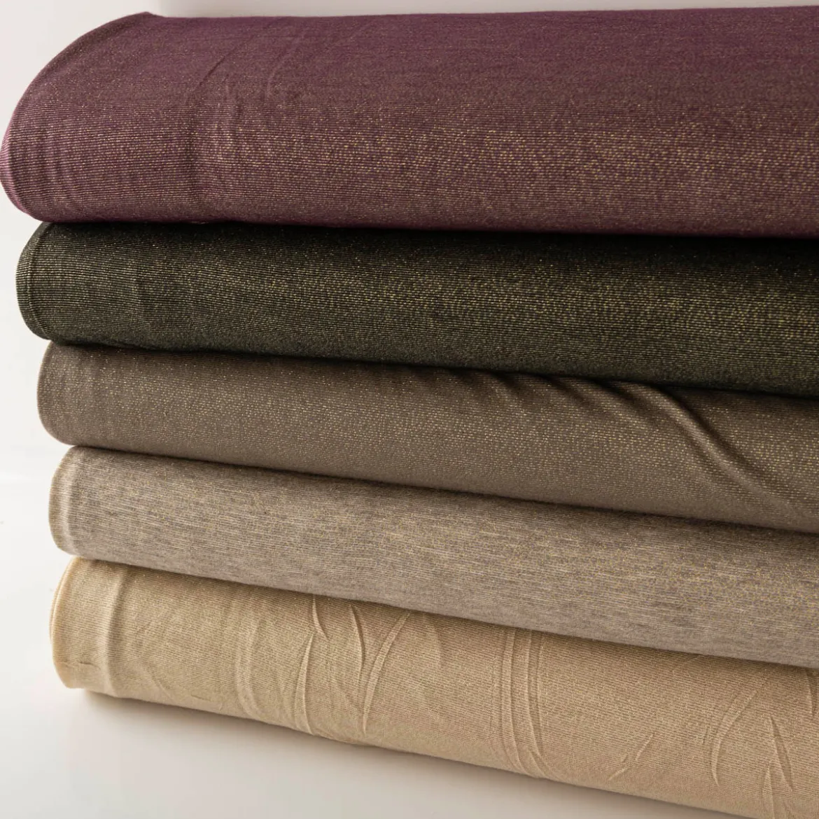 Viskose Stoff Lurex Jeresey altgold 1,60m Breite