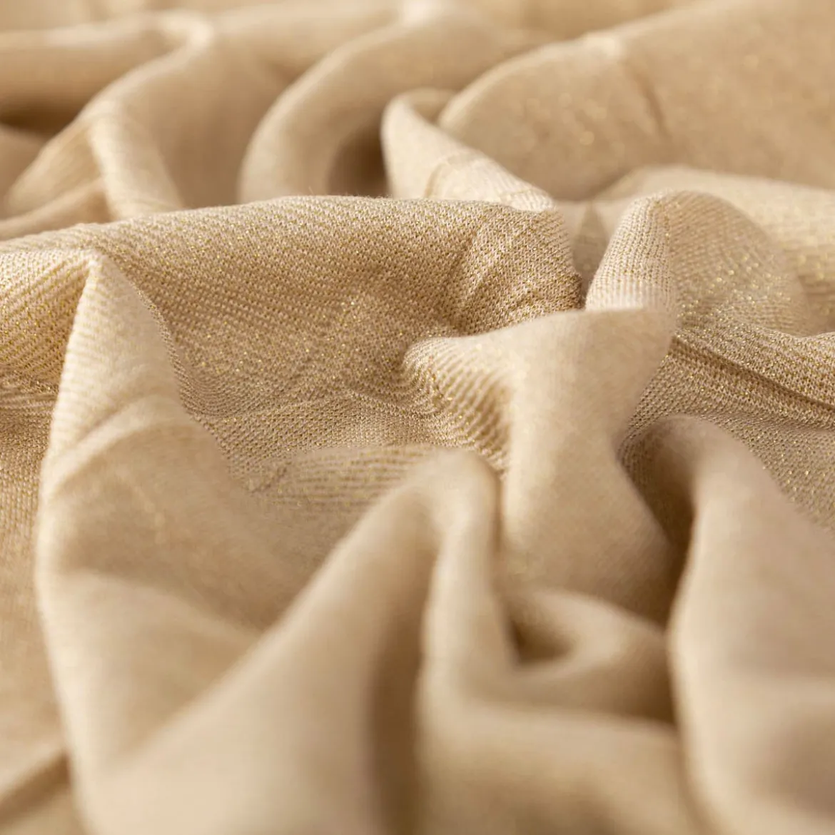 Viskose Stoff Lurex Jeresey gold 1,60m Breite