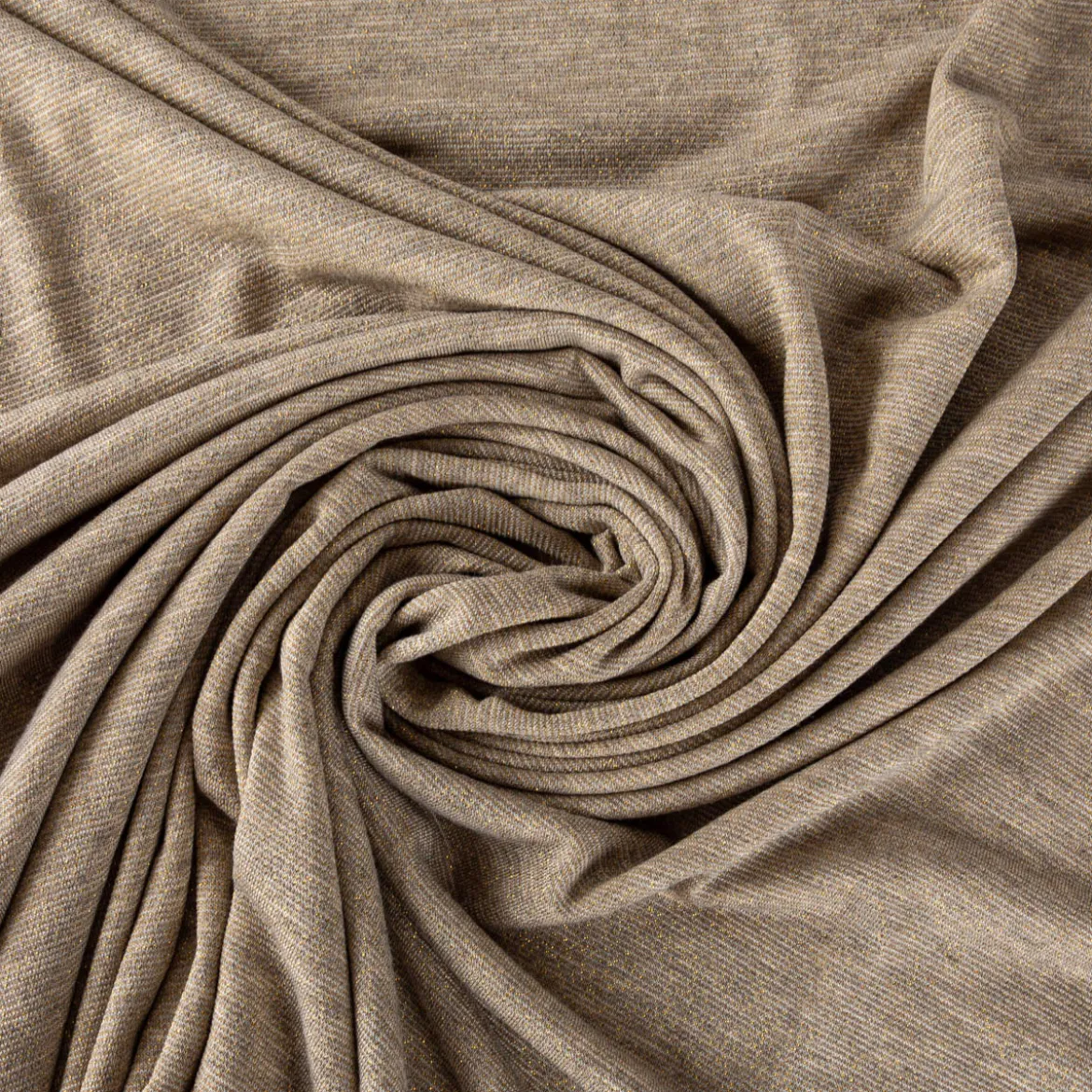 Viskose Stoff Lurex Jeresey natur gold 1,60m Breite