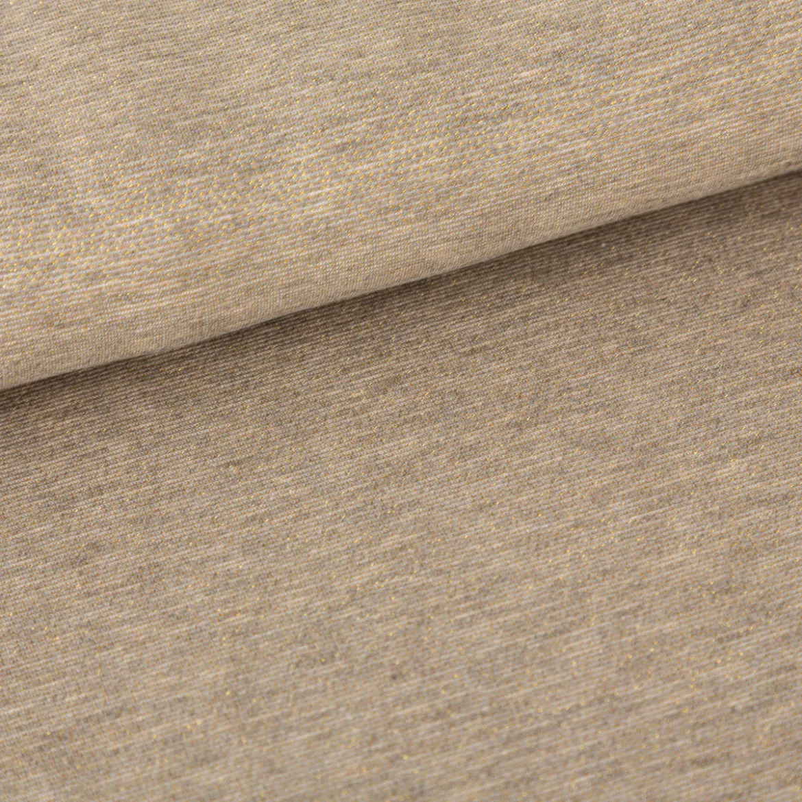 Viskose Stoff Lurex Jeresey natur gold 1,60m Breite
