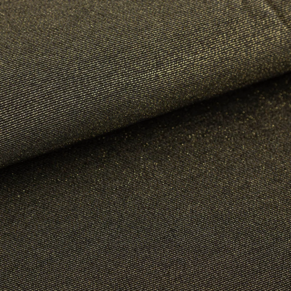 Viskose Stoff Lurex Jeresey schwarz gold 1,60m Breite