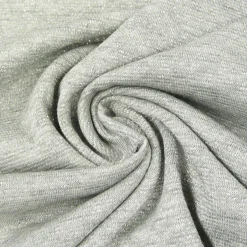 Viskose Stoff Lurex Jersey grau silber 1,60m Breite