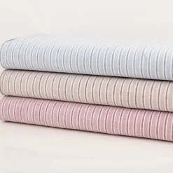 Viskose Stoff mit 30% Leinenanteil Streifen rosa 137cm Breite