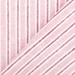 Viskose Stoff mit 30% Leinenanteil Streifen rosa 137cm Breite