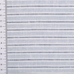 Viskose Stoff mit 30% Leinenanteil Streifen blau 137cm Breite