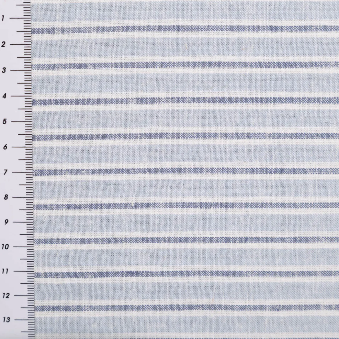 Viskose Stoff mit 30% Leinenanteil Streifen blau 137cm Breite