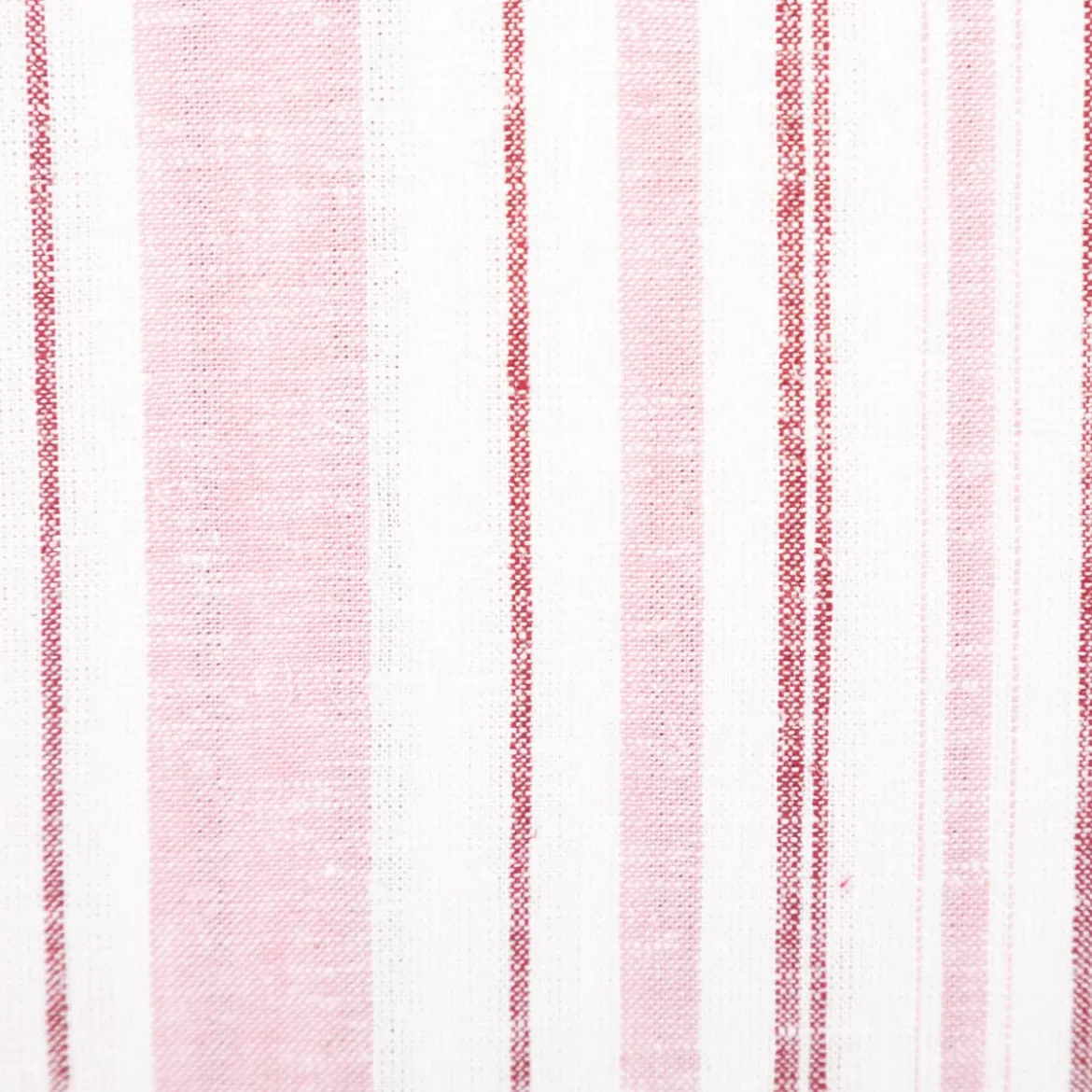 Viskosestoff mit 30% Leinen Streifen rosa wollweiß braun 1,37m Breite
