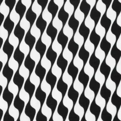 Viskose Stoff Nylon Twill Retro abstrakt weiß schwarz 145cm Breite