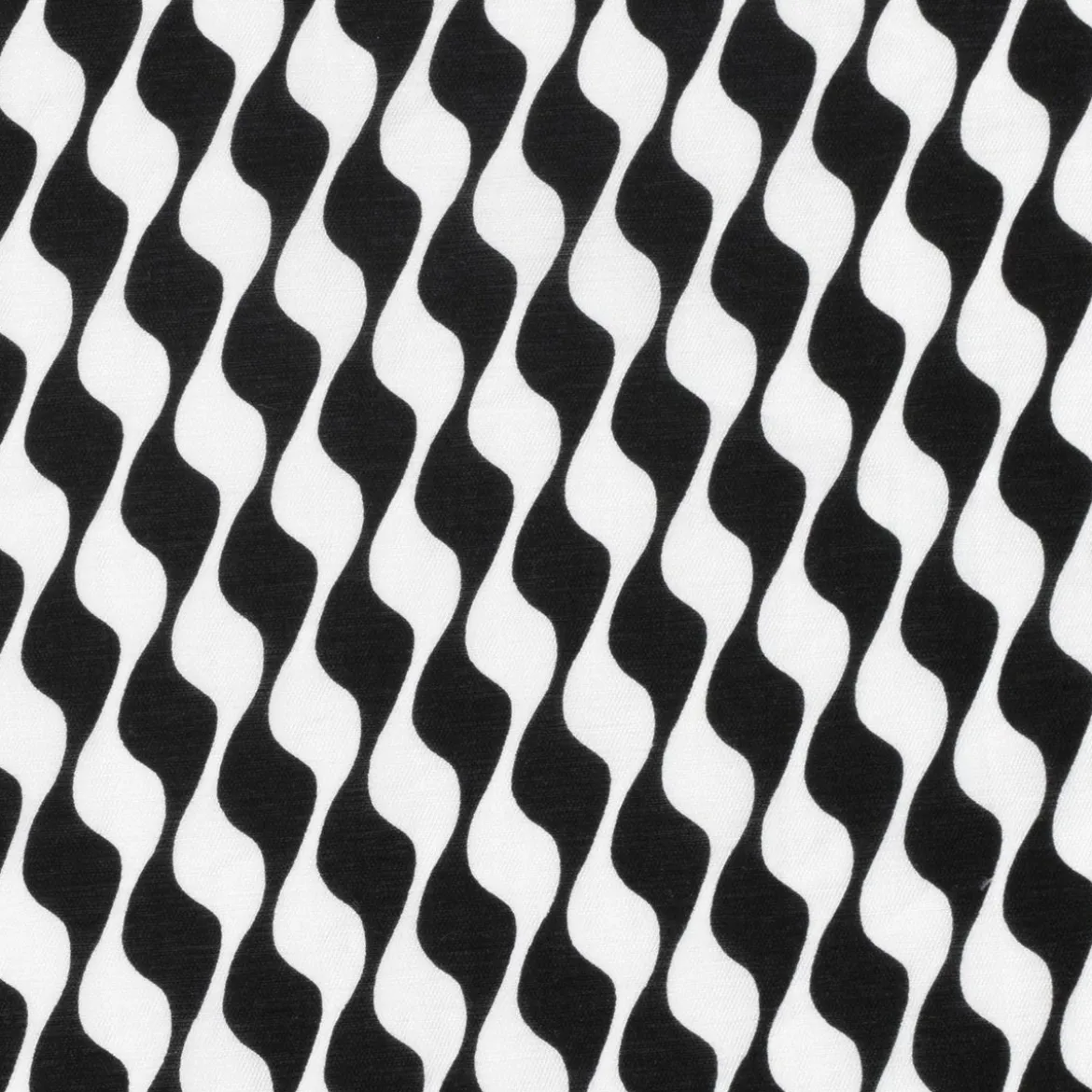 Viskose Stoff Nylon Twill Retro abstrakt weiß schwarz 145cm Breite