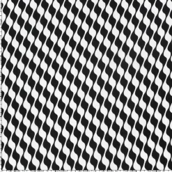 Viskose Stoff Nylon Twill Retro abstrakt weiß schwarz 145cm Breite