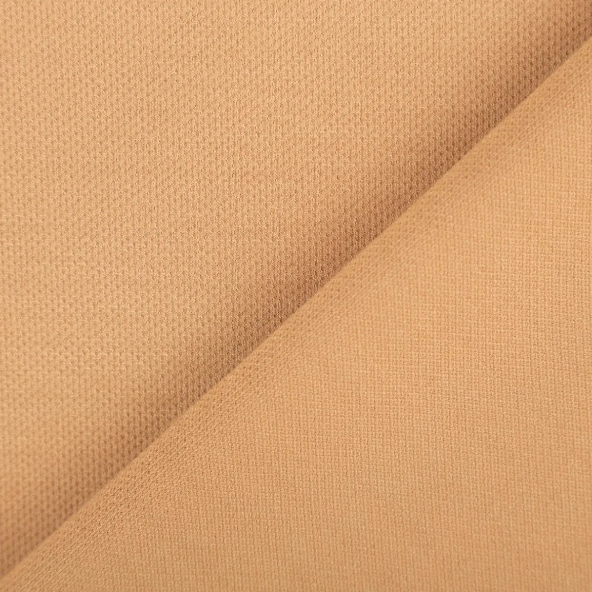 Viskose Stoff Piqué Doppelgewebe Uni Camel 150 cm breit