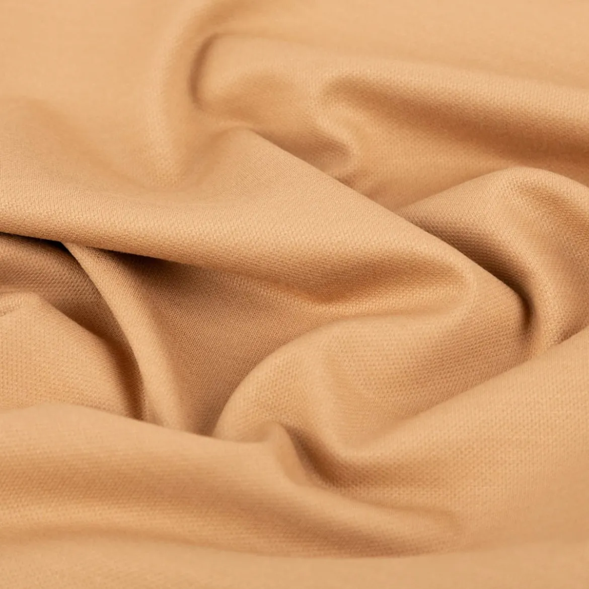 Viskose Stoff Piqué Doppelgewebe Uni Camel 150 cm breit