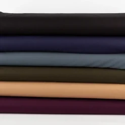 Viskose Stoff Piqué Doppelgewebe uni Marineblau 150 cm breit