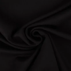Viskose Stoff Piqué Doppelgewebe uni Schwarz 150 cm breit
