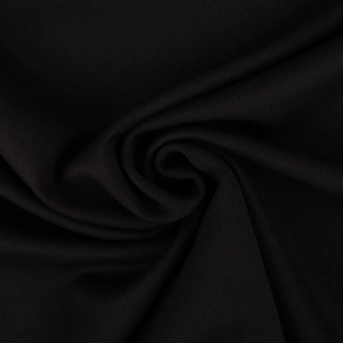 Viskose Stoff Piqué Doppelgewebe uni Schwarz 150 cm breit