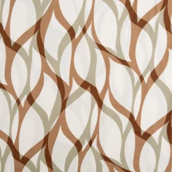 Viskose Stoff Popeline abstrakt Beige Braun 145cm Breite