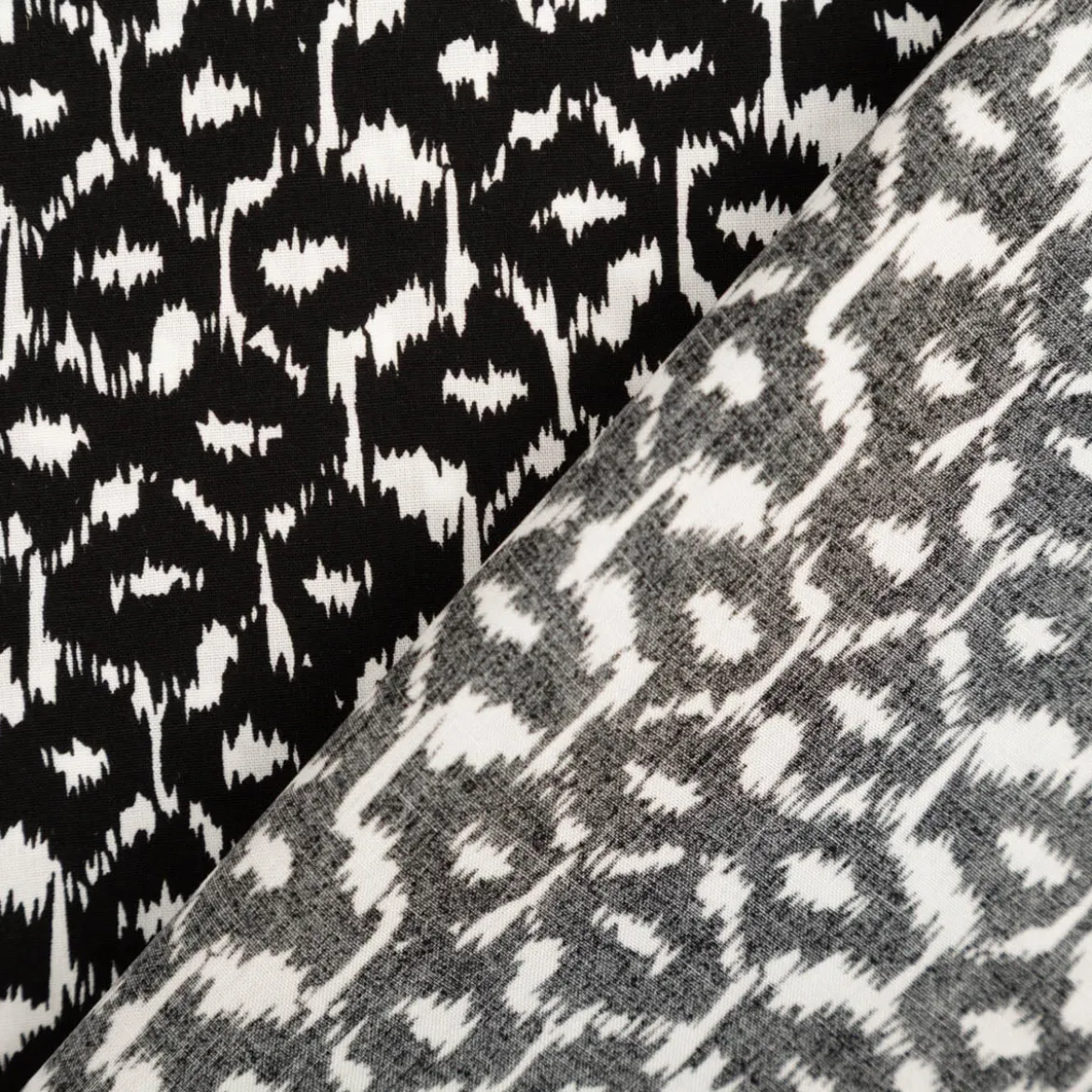 Viskose Stoff Radiance Abstract schwarz weiß 1,40m Breite