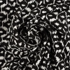 Viskose Stoff Radiance Abstract schwarz weiß 1,40m Breite
