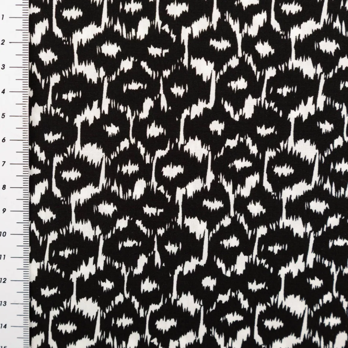 Viskose Stoff Radiance Abstract schwarz weiß 1,40m Breite