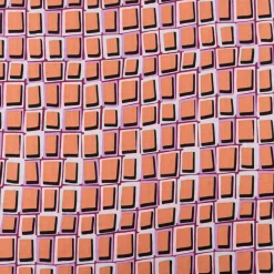 Viskose Stoff Radiance für Bekleidung ABSTRACT Kästchen lachs violett 1,4m Breite