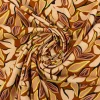 Viskose Stoff Radiance für Bekleidung ABSTRACT Blätter braun beige 1,4m Breite