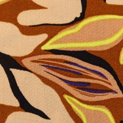 Viskose Stoff Radiance für Bekleidung ABSTRACT Blätter braun beige 1,4m Breite