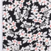 Viskose Stoff Radiance für Bekleidung FLOWERS Blumen schwarz weiß 1,4m Breite