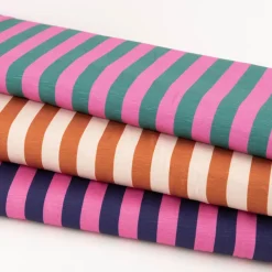 Viskose Stoff Slub Jersey Happy Stripes by Cherry Picking pink grün von Swafing 1,60m Breite