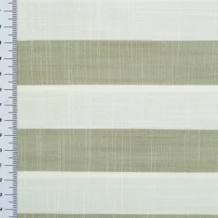 Viskose Stoff Streifen 3,8cm garngefärbt grün ecru 1,45m Breite