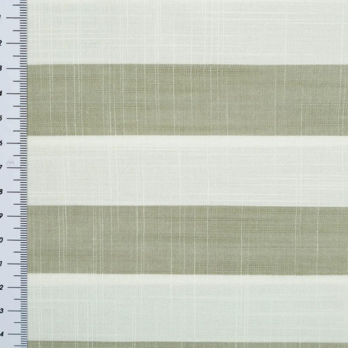 Viskose Stoff Streifen 3,8cm garngefärbt grün ecru 1,45m Breite
