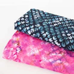 Viskose Stoff Unique Crafted Batik Viskose dunkelblau 1,37m Breite