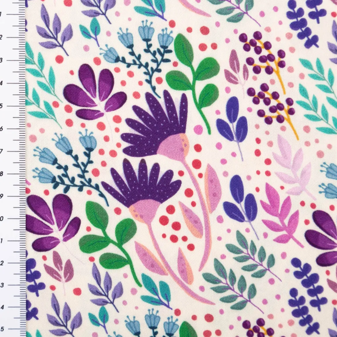 Viskose Stoff Webware In Full Bloom by Emjo-Design von Swafing natur bunt 1,50m Breite