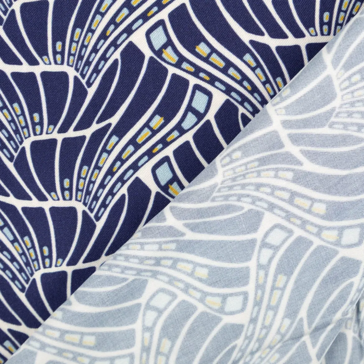 Viskose Stoff Webware Vienna Coral by Bienvenido Colorido von Swafing blau 1,50m Breite