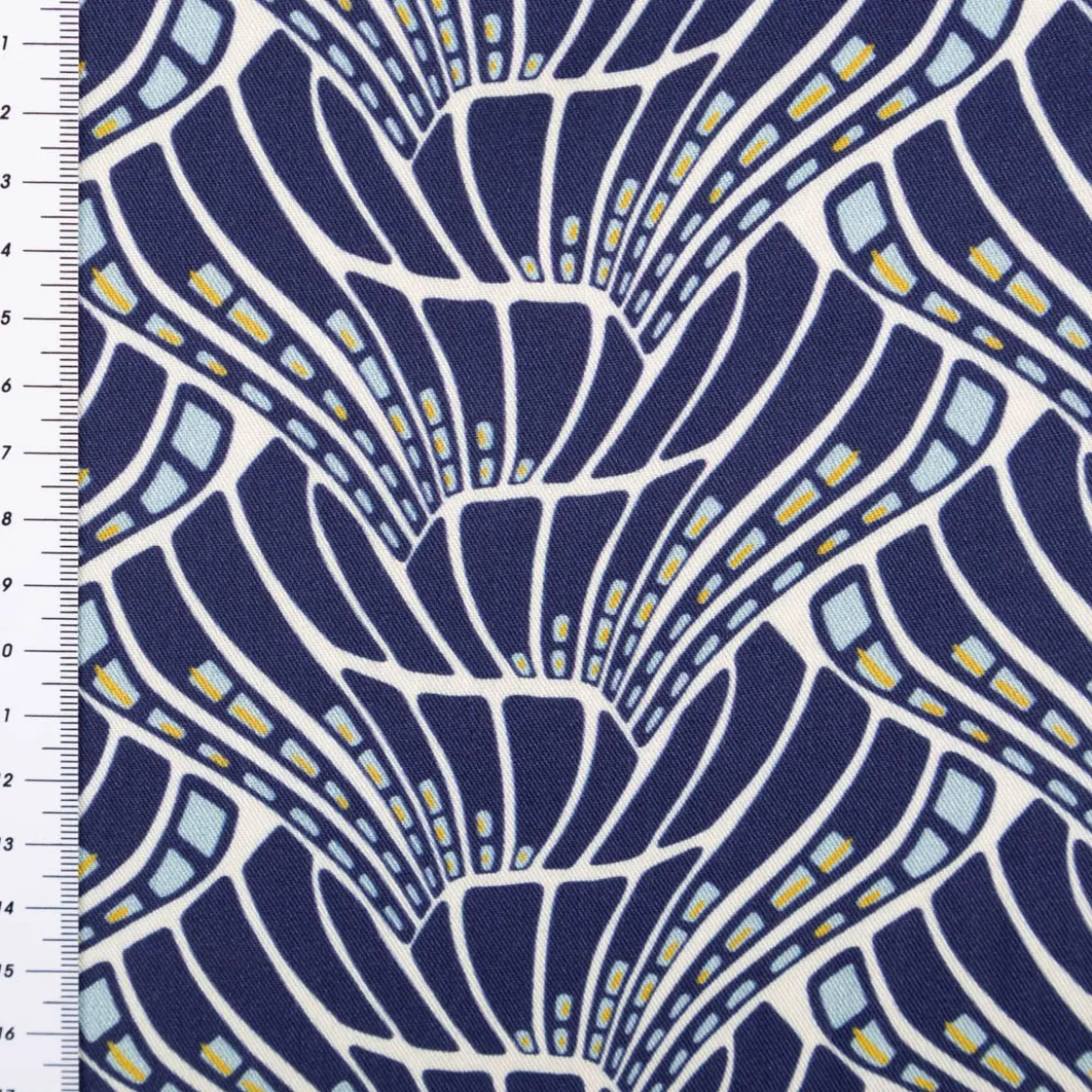 Viskose Stoff Webware Vienna Coral by Bienvenido Colorido von Swafing blau 1,50m Breite