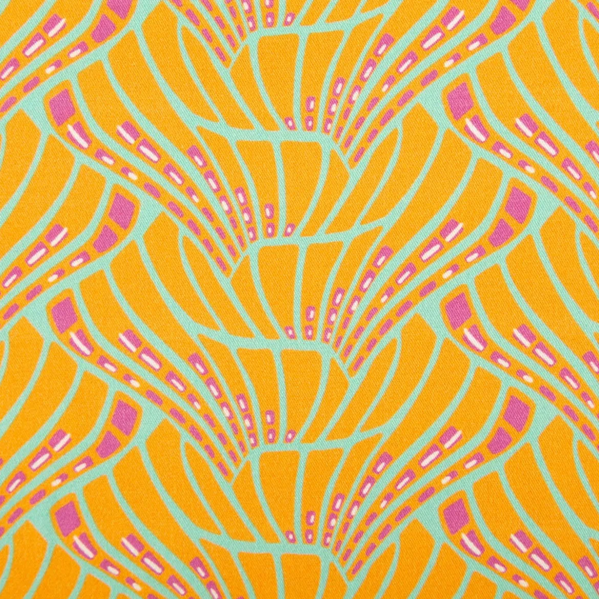 Viskose Stoff Webware Vienna Coral by Bienvenido Colorido von Swafing gelb 1,50m Breite