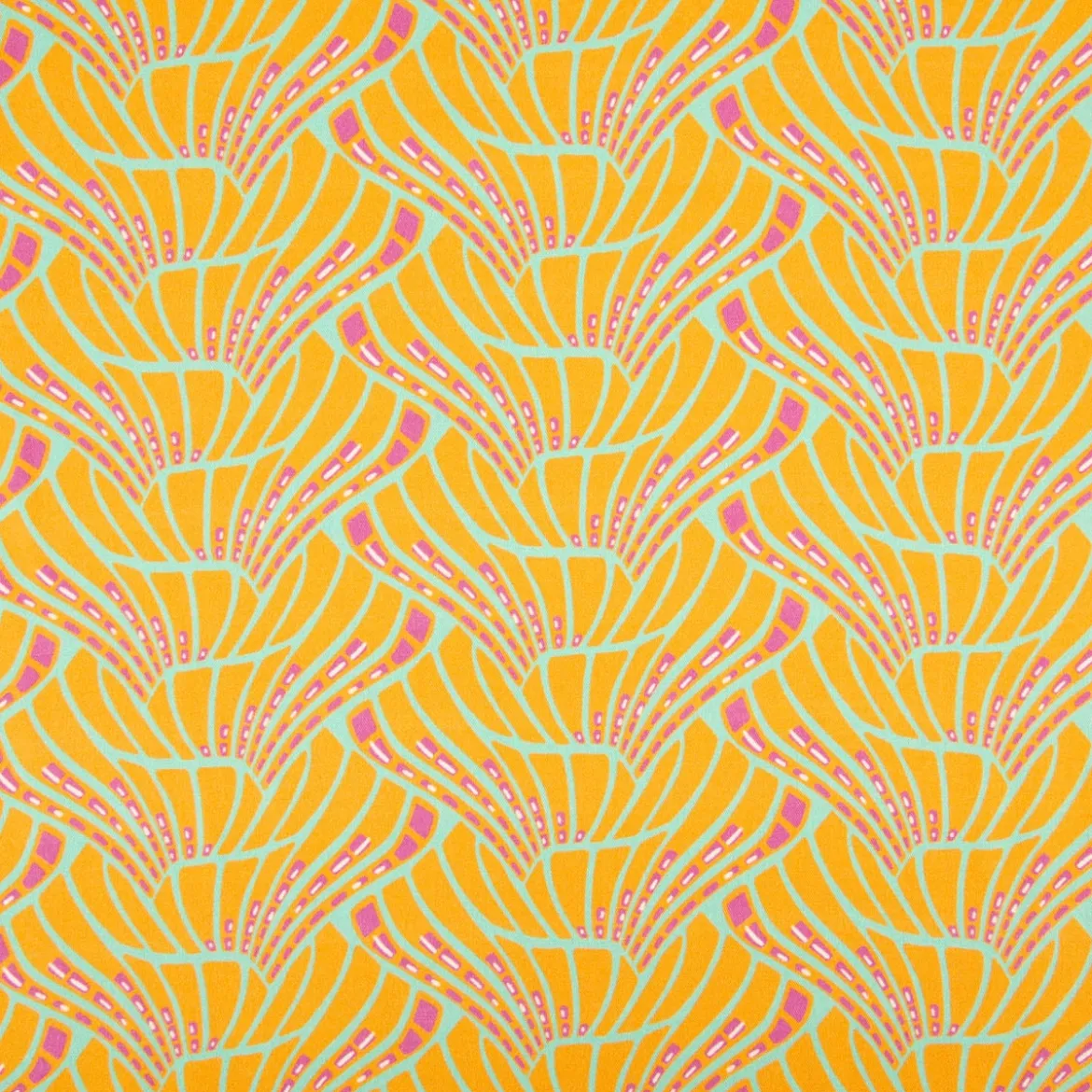 Viskose Stoff Webware Vienna Coral by Bienvenido Colorido von Swafing gelb 1,50m Breite