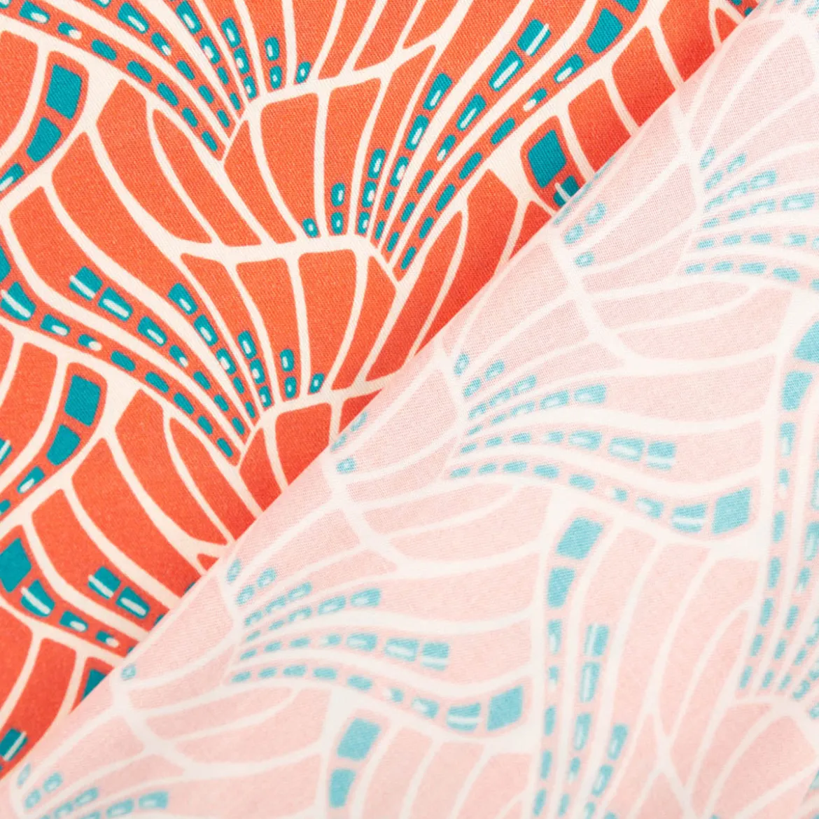 Viskose Stoff Webware Vienna Coral by Bienvenido Colorido von Swafing koralle 1,50m Breitevienna