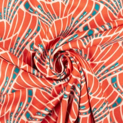 Viskose Stoff Webware Vienna Coral by Bienvenido Colorido von Swafing koralle 1,50m Breitevienna