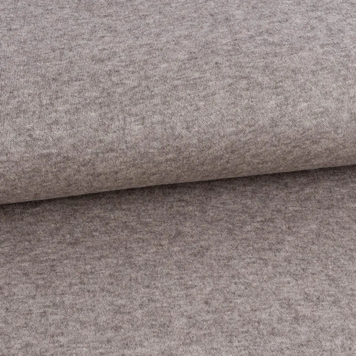 Viskose Strickstoff Feinstrick uni taupe meliert 1,50m Breite