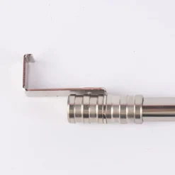 Vitragenstange Spannstange SpannLine mit Spannbügel 15mm tief silberfarbig 90-120cm Ø13mm