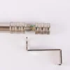 Vitragenstange Spannstange SpannLine mit Spannbügel 15mm tief silberfarbig 120-150cm Ø13mm