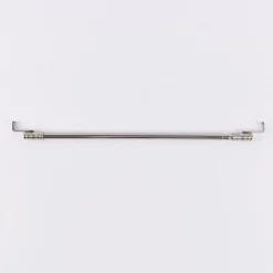 Vitragenstange Spannstange SpannLine mit Spannbügel 15mm tief silberfarbig 120-150cm Ø13mm