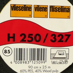 Vlieseline Bügelvlies H250 schwarz 90cm Breite