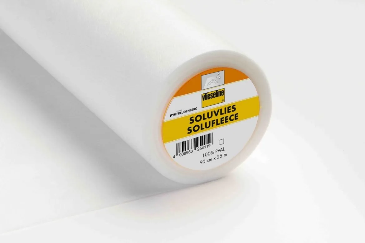 Vlieseline Soluvlies Stickvlies wasserlöslich weiß 90cm Breite