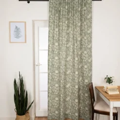 Vorhang Agave in Salbei-Grün mit Smok-Schlaufenband 245x130cm (HxB) oder Wunschmaß von SCHÖNER LEBEN.