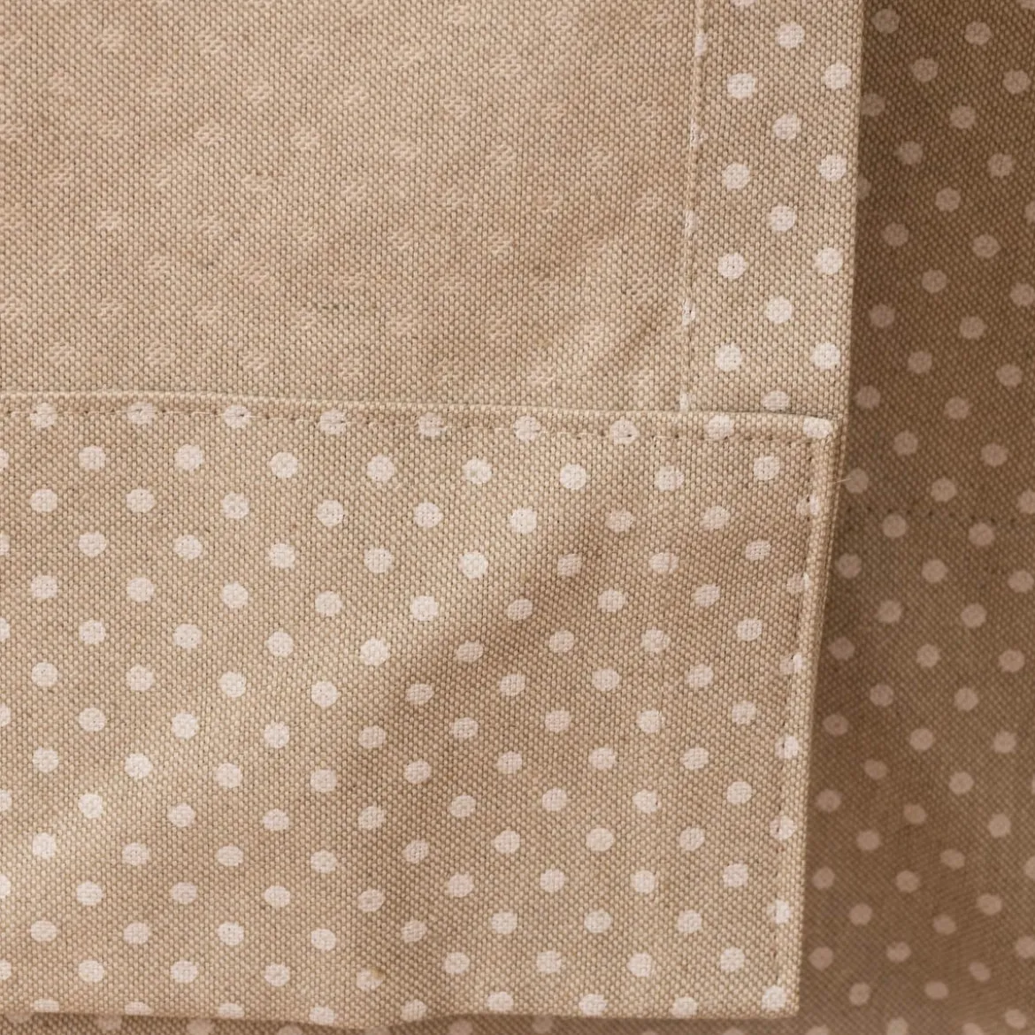 Vorhang Basic Dot Pünktchen Leinenlook natur weiß in 245cm oder Wunschlänge von SCHÖNER LEBEN.